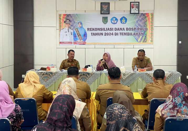 Untuk Mendukung Biaya Operasional Pembelajaran Bagi Satuan PAUD,Bunda Paud Inhil Secara Resmi Membuka Rapat Rekonsiliasi