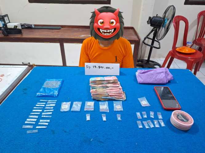 Polsek Enok Berhasil Ungkap Kasus Penyalahgunaan Narkotika Jenis Shabu di Enok