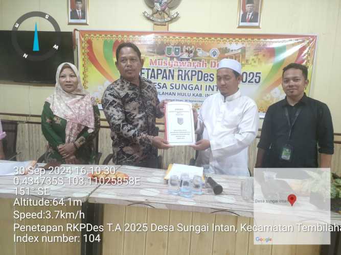 Pemdes Sungai Intan Gelar Musyawarah RKPDes Untuk Tahun 2025