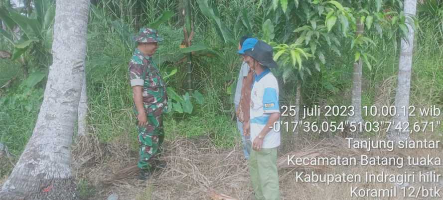 Babinsa Jaga dari  Potensi Karhutlah