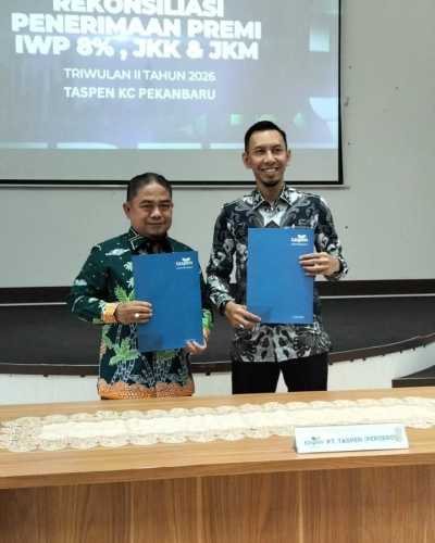 BKAD Inhil Perkuat Sinergi dengan PT Taspen, Kaban Hadiri Rekonsiliasi Premi Jaminan Sosial ASN