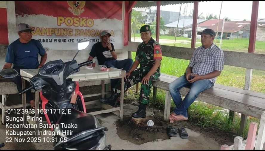 Babinsa Serka Syamsir Gelar Komduk Fokus Penguatan Nilai-nilai Pancasila dan Hak Asasi Manusia