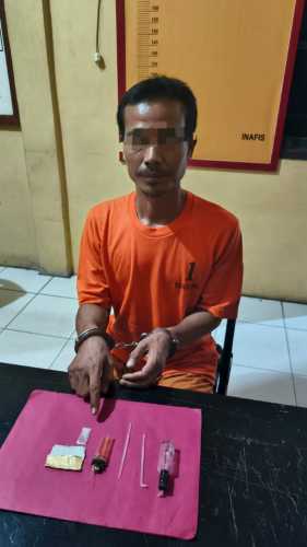 Polsek Tempuling Bekuk Pengedar Sabu di Pangkalan Tujuh, Amankan Barang Bukti dan Alat Hisap