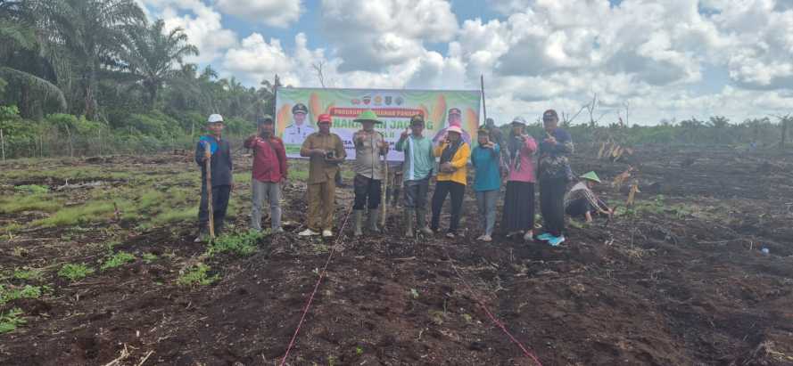 Sinergi Polsek Pelangiran dan Pemdes Tagagiri Tama Jaya Tanam 1 Hektar Jagung Dukung Swasembada Pangan 2026