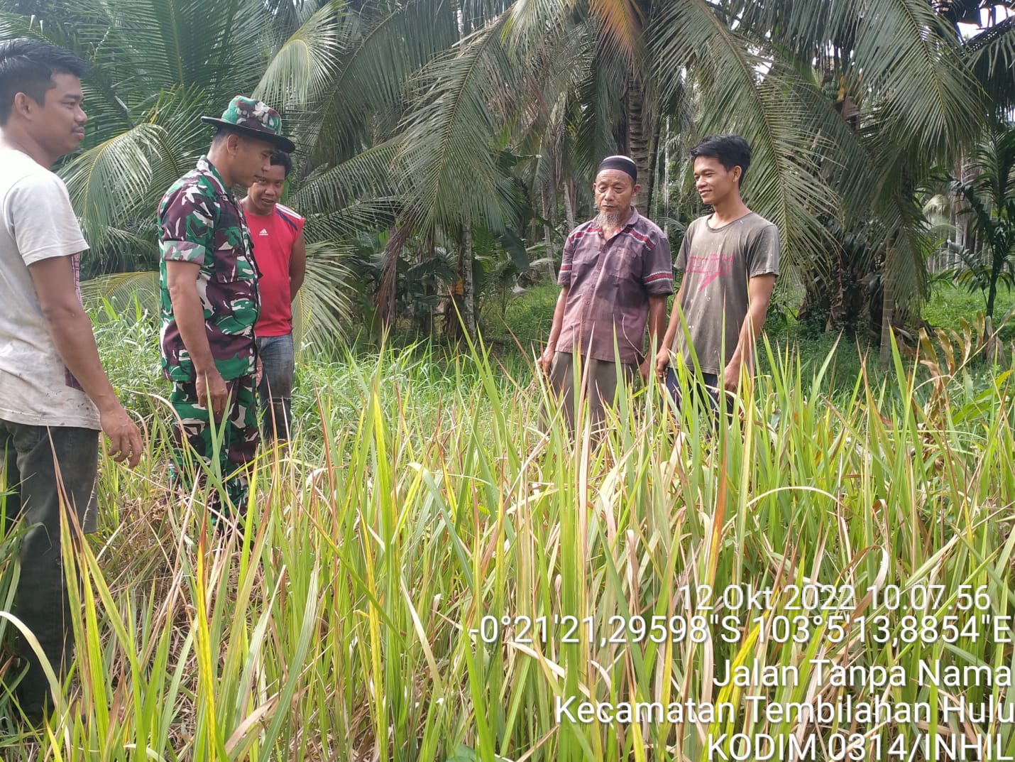 Serka Masri Babinsa Koramil 01/Tembilahan Membina Para Petani Desa