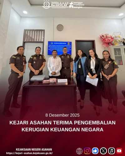 Kejari Asahan Berhasil Amankan Kerugian Negara Sebesar 1,5 M