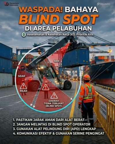 Waspada Titik Buta di Area Pelabuhan, PT Pelindo Ingatkan Pentingnya Keselamatan Kerja