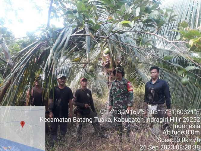 Babinsa Tumbuhkan Kebiasaan Warga dalam Menjaga Lahan dari Karhutlah