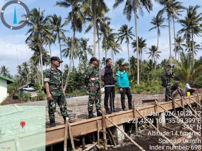 Perkuat Sinergi TNI dan Desa, Dandim 0314/Inhil Tinjau Dapur SPPG 3T di Mandah