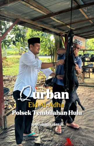 Polsek Tembilahan Hulu Gelar Kurban di Hari Tasrik Pertama Idul Adha 1446 H