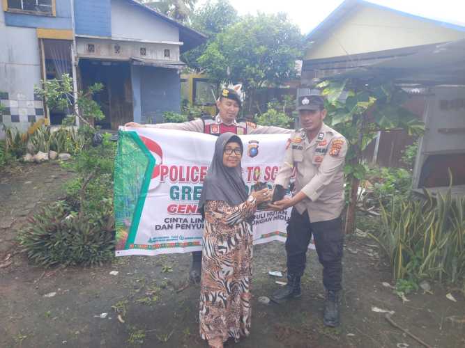 Polsek Enok Terus Berkomitmen Implementasikan Program Green Policing di Wilayah Hukumnya