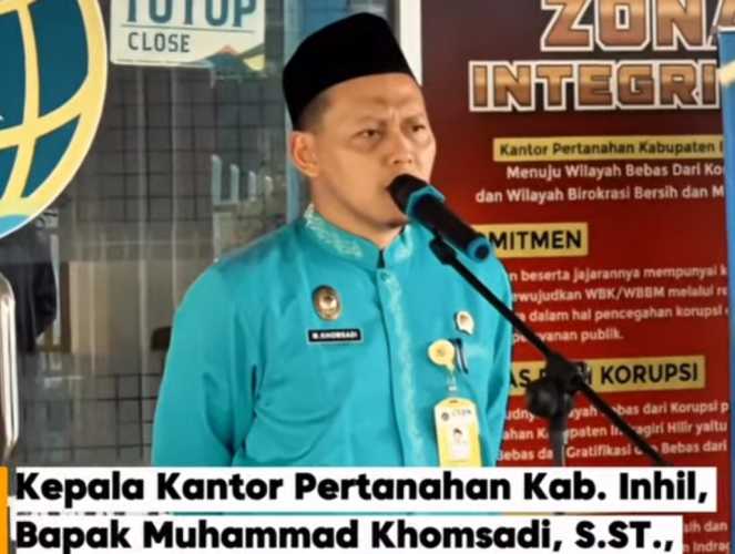 Peringati Milad Inhil Ke-61, Kantor Pertanahan Gelar Apel Pagi Dengan Kostum Nuansa Melayu