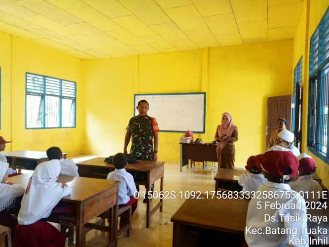 Koptu Sihabuddin Berikan Sentuhan Edukasi Kepada Para Siswa Sekolah Dasar