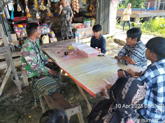 Danposramil 01/Tembilahan Ajak Warga Jaga Kebersihan Lingkungan untuk Cegah Wabah Penyakit