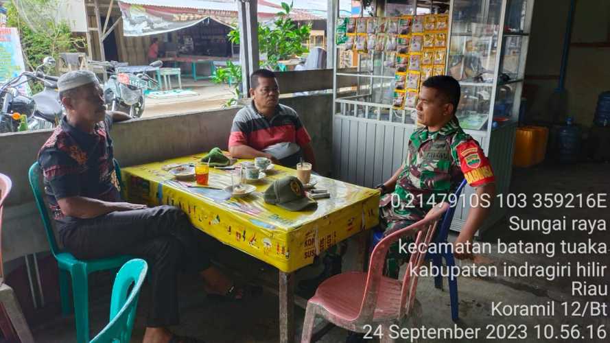 Serka Hepi  Bersama Tokoh Masyarakat Jaga Kamtibmas Jelang Pileg