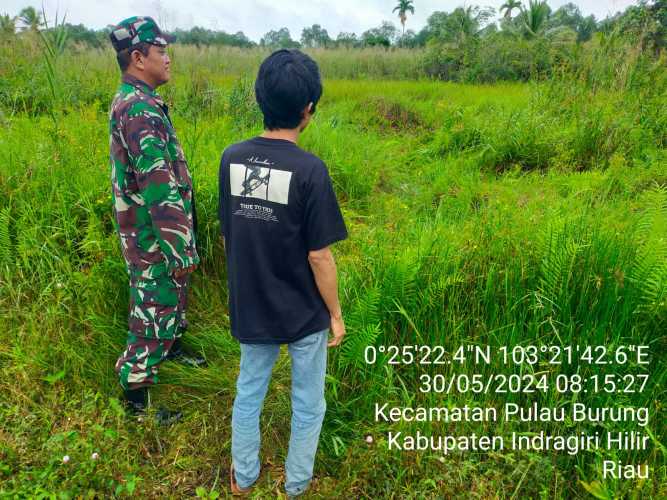 Serda Ahmad Feri Gandeng Pemuda Setempat Menjaga Lahan dan Kebun dari Karhutlah