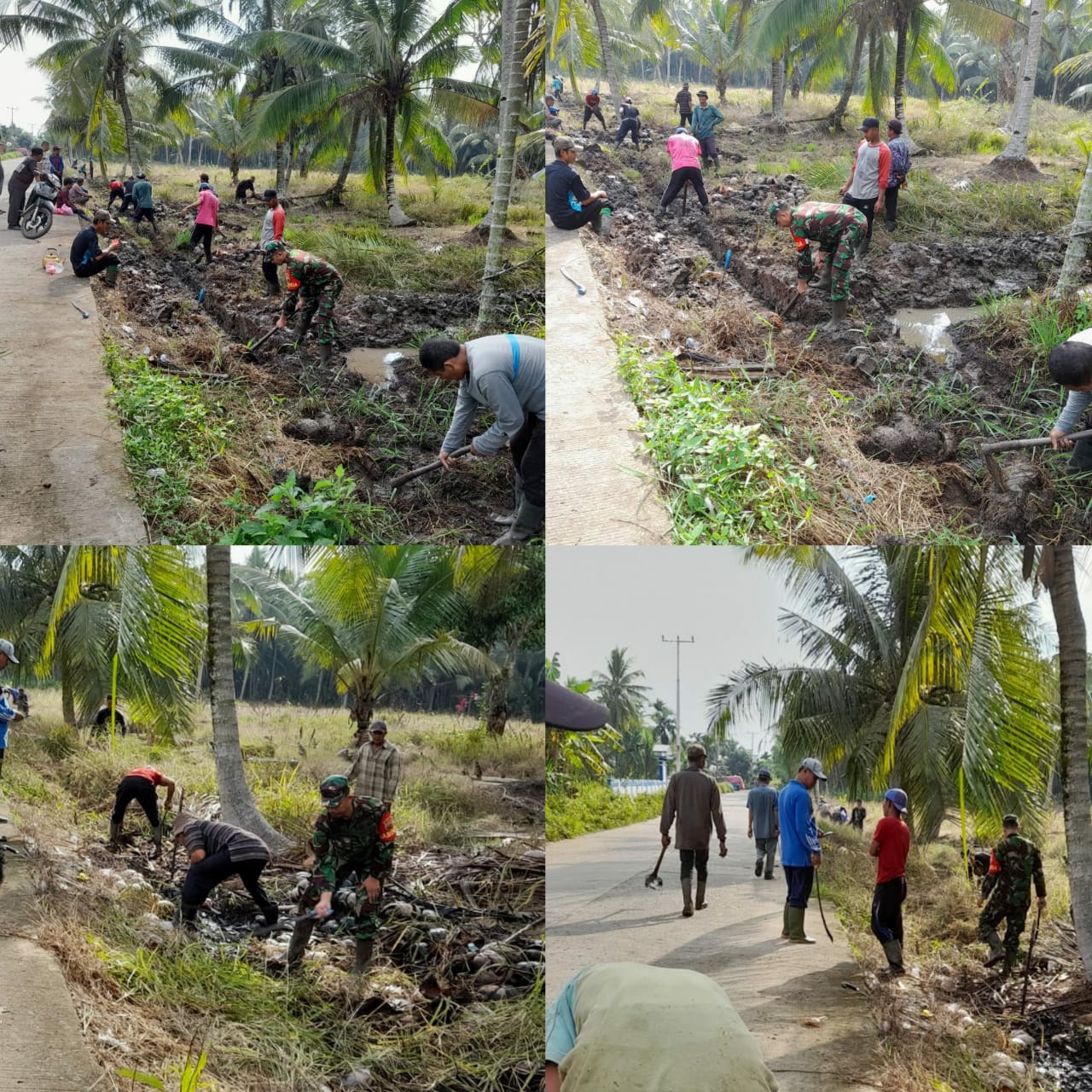 Babinsa Bakti Sosial Bersihkan TPU