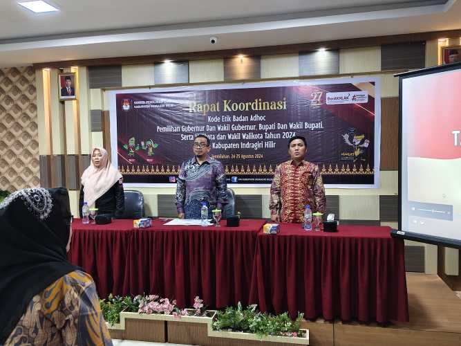 KPU Inhil Gelar Rakoor Kode Etik Badan Adhoc