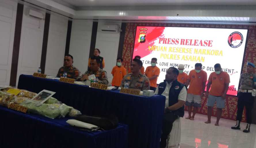 Satnarkoba Polres Asahan Amankan 6 Tsk Bersama BB 30 Kg Sabu