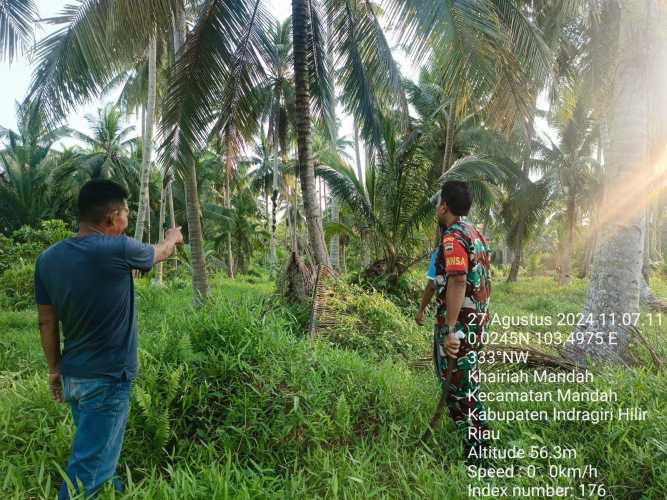 Dengan Patroli , Babinsa Mandah atasi kerawanan Kathutlah