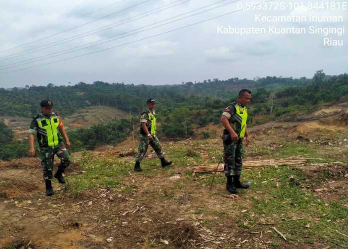 Babinsa Koramil 06/Cerenti Siaga Karhutla pada bulan Ramadhan