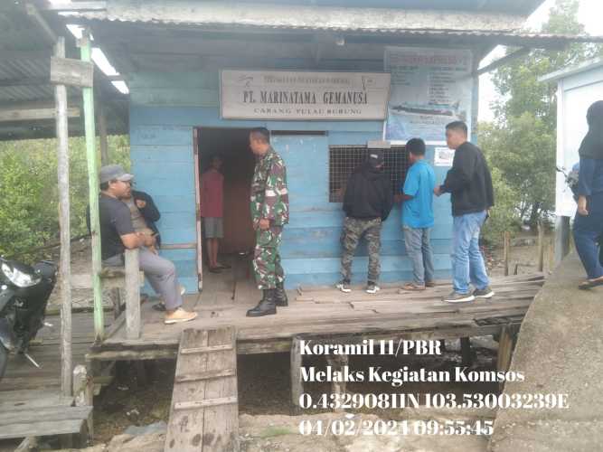 Jelang Pemilu, Batuud Koramil Pulau Burung Instenkan Pengawasan di Pelabuhan