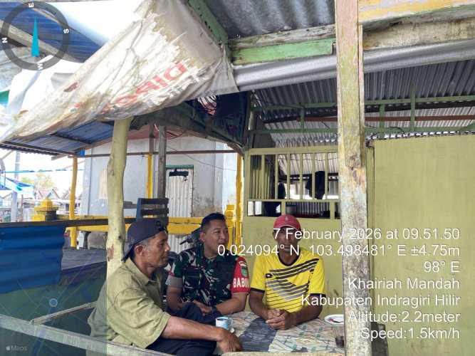 Babinsa Mandah gelar dukops binter dalam pola menangkal berita hoaks