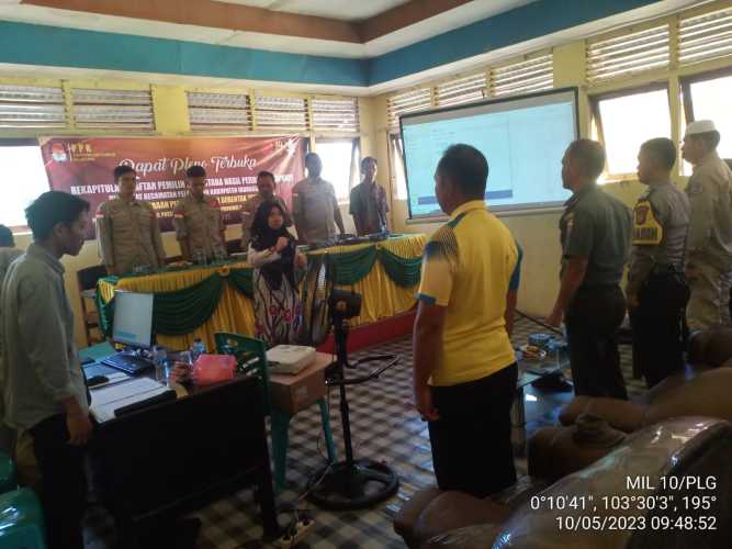 Danramil Pelangiran Dampingi Rapat Pleno Terbuka