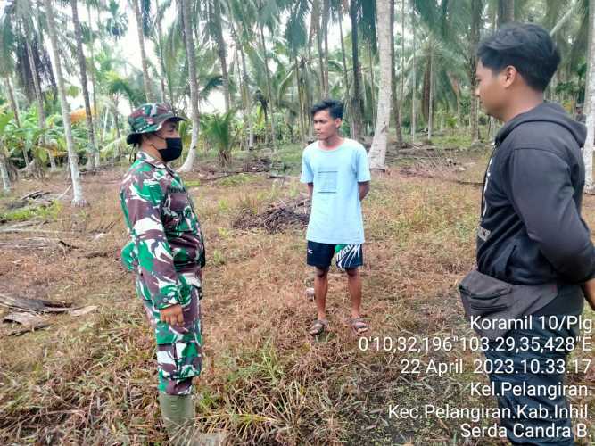 Serda Dodi Sosialisasi Penanganan Karhutlah di Lebaran Pertama