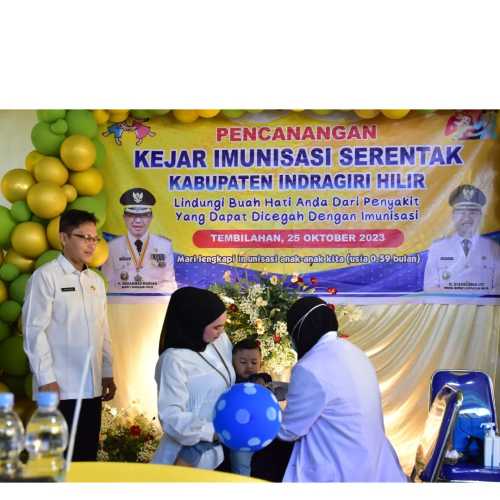 Galeri Dinkes Inhil Gelar Pencanangan Imunisasi Serentak