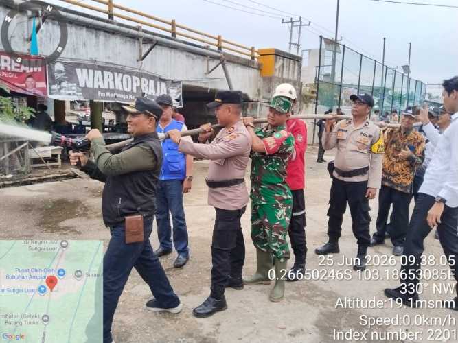 Camat Batang Tuaka Pimpin Apel Siaga dan Simulasi Pencegahan Karhutla 2026