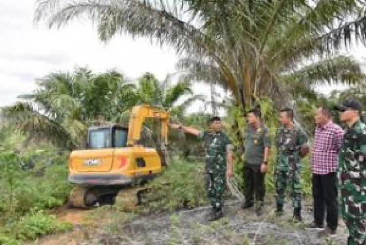 Danrem 031/Wira Bima Pantau Lansung Penumbangan Sawit di Kawasan TNTN