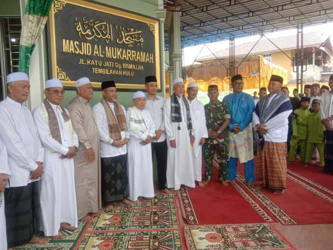 Danposramil 01/Tembilahan Hadiri Peresmian Masjid di Kelurahan Tembilahan Hulu
