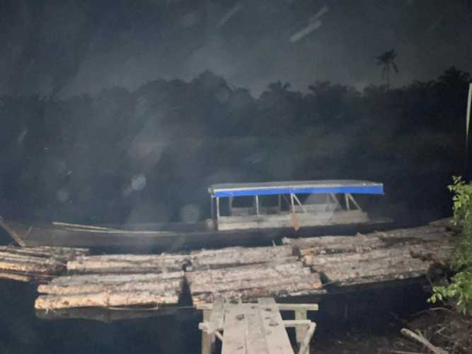 Polres Bengkalis Sikat Praktik Illegal Logging di Sungai Nibung, Tiga Pelaku Diringkus