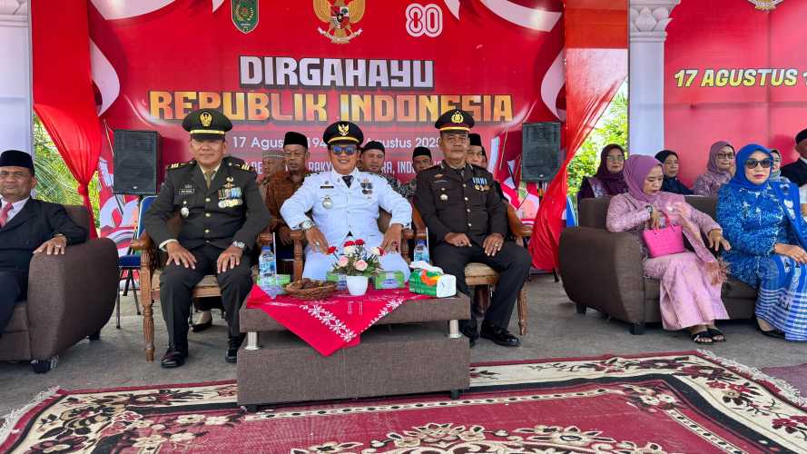 Kapolsek Kuindra Hadiri Detik-Detik Proklamasi HUT RI Ke-80