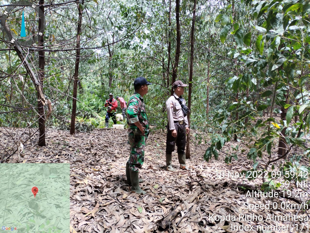 Kopda Ridho Almahesa  Mengecek Lahan Konsesi PT.BDL