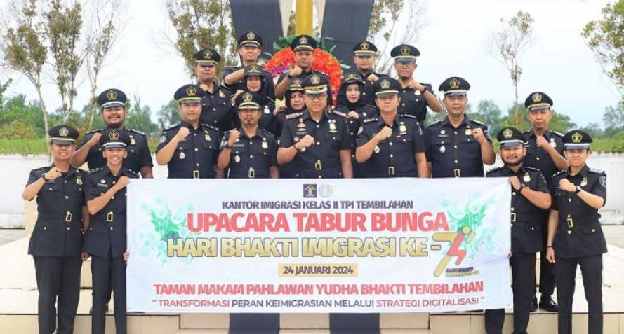 Peringati Hari Bhakti Imigrasi, Imigrasi Tembilahan Laksanakan Upacara Tabur Bunga Dan Ziarah Makam Pahlawan Yudha Bhakti