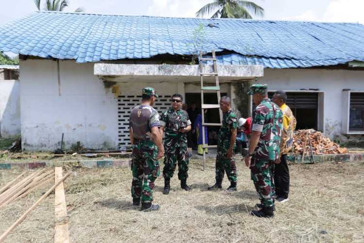 Dandim 0208/Asahan Tinjau Langsung Proses Pembangunan Koperasi Desa Kelurahan Merah Putih di Kapias Pulau Buaya