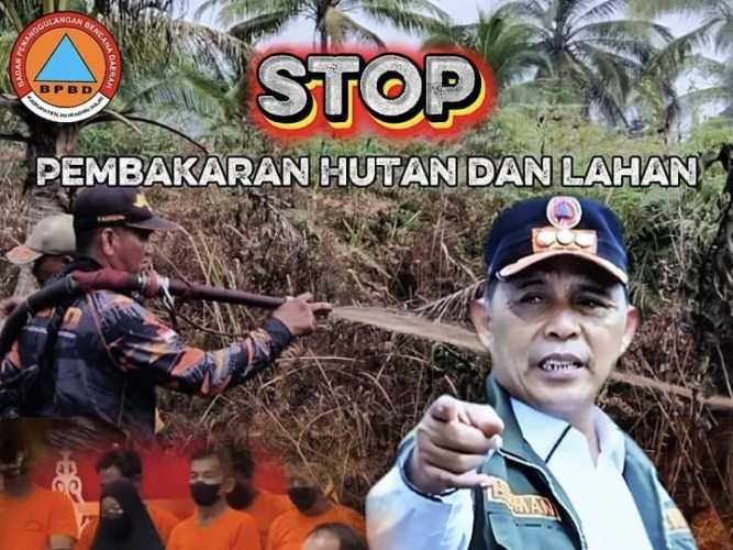 Cegah Karhutla Disaat Puncak Kemarau, Bupati Inhil Instruksikan Camat Hingga Kepala Desa Tingkatkan Kewaspadaan