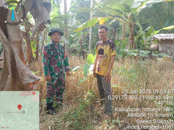 Babinsa Koramil 12/BTK Gelar Sosialisasi Tapal Batas di Desa Tanjung Siantar