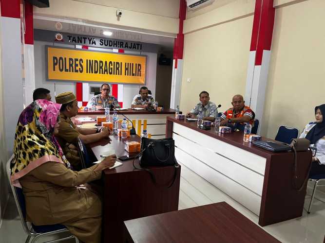 Polres Inhil Gelar Rakor Rencana Pembentukan sekolah Percontohan Tertib Lalu Lintas