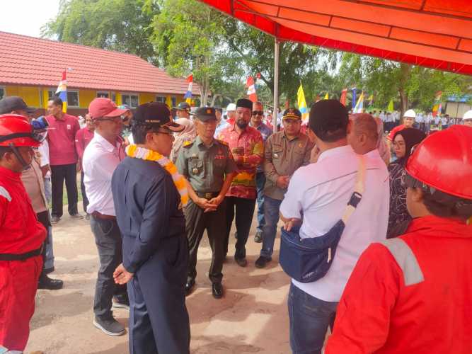 Danramil Menyambut Kunjungan Bupati Inhil di PT.BNS