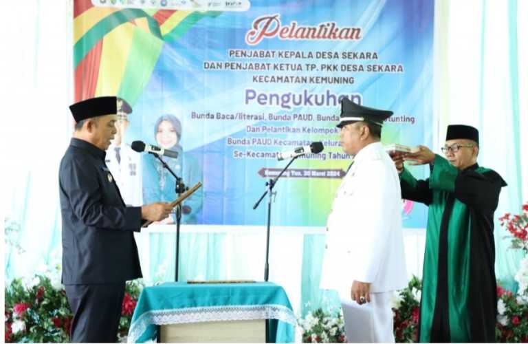 Guna Mengisi Kekosongan Jabatan,Pj.Bupati Lantik Pj.Kepala Desa Sekara