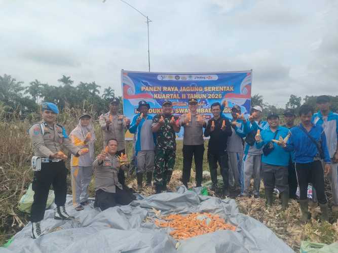 Sinergi Polri dan Petani, Kapolsek Pulau Burung Dorong Kemadirian Pangan Desa