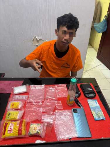 Polsek Tembilahan Hulu Ungkap Kasus Narkotika, Seorang Pria Diamankan dengan Barang Bukti Sabu 7,52 Gram