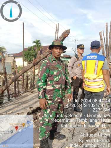 Peltu Jaharzam Jalankan  Pengamanan Siaga Musibah Longsor