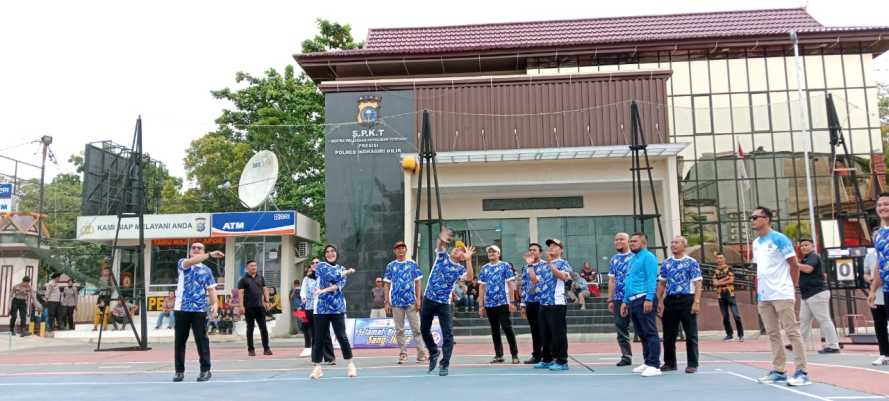 Memperebutkan Total Hadiah 73.5 Juta, Open Turnamen Volley Ball Kapolres Cup III Resmi Dibuka