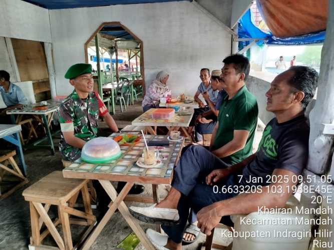 Babinsasi Koramil 08/Mandah, Perkuat Keamanan Melalui Komsos