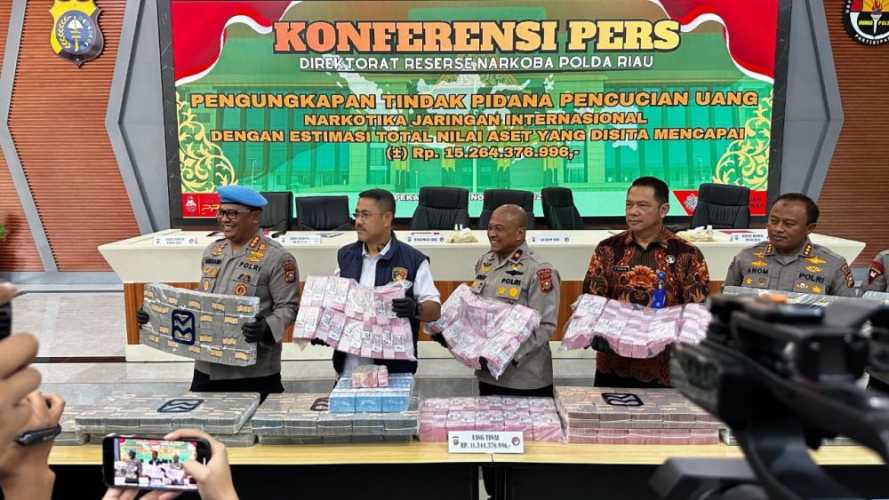 Sindikat Narkoba Internasional Dibongkar di Riau, Polisi Sita Aset Rp15 Miliar