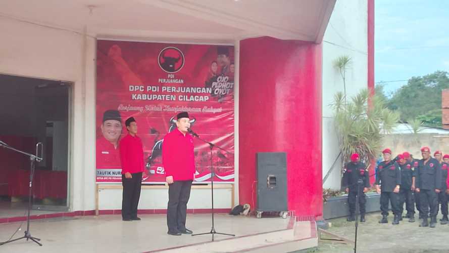 DPC PDI Perjuangan Kabupaten Cilacap Gelar Upacara Peringatan Hari Lahir Pancasila